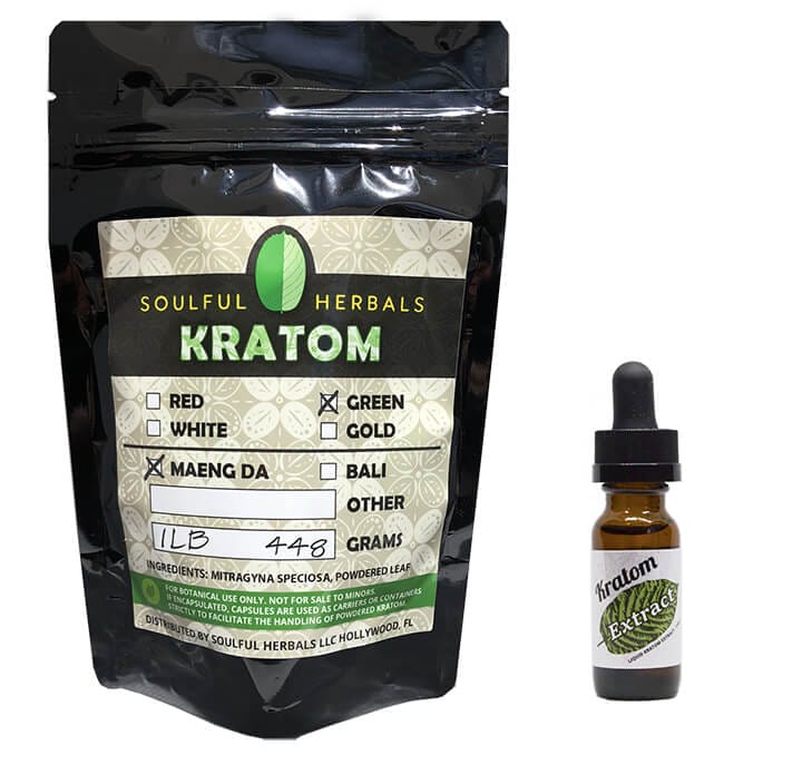 1 Lb Discount Kratom Bundle with Liquid Kratom Extract